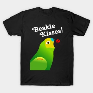 Beakie Kisses Blue Front Amazon Parrot Cute T-Shirt